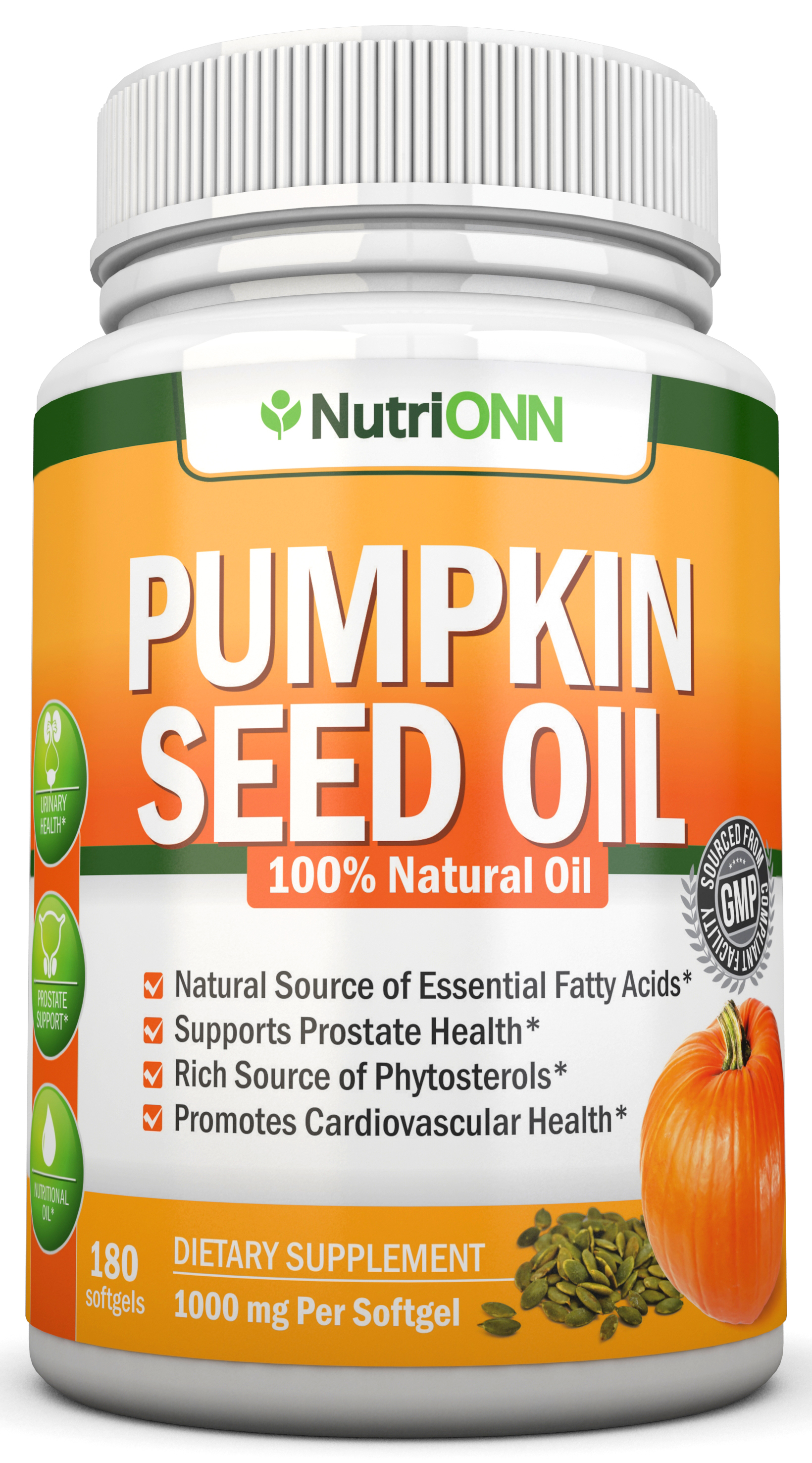 Pumpkin Seed Oil Softgels NutriONN Supplements